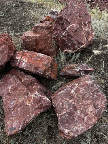 Камни для ландшафтного дизайна красно-фиолетовые 10-60 килограмм купить в Нижегородской области