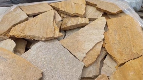 Плитняк златолит жёлтый для цоколя купить в Нижегородской области