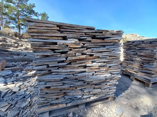 Плитняк златолит серебристый для фасада купить в Нижегородской области