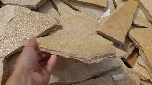 Плитняк златолит жёлтый для фасада 1,5-3 см купить в Нижегородской области